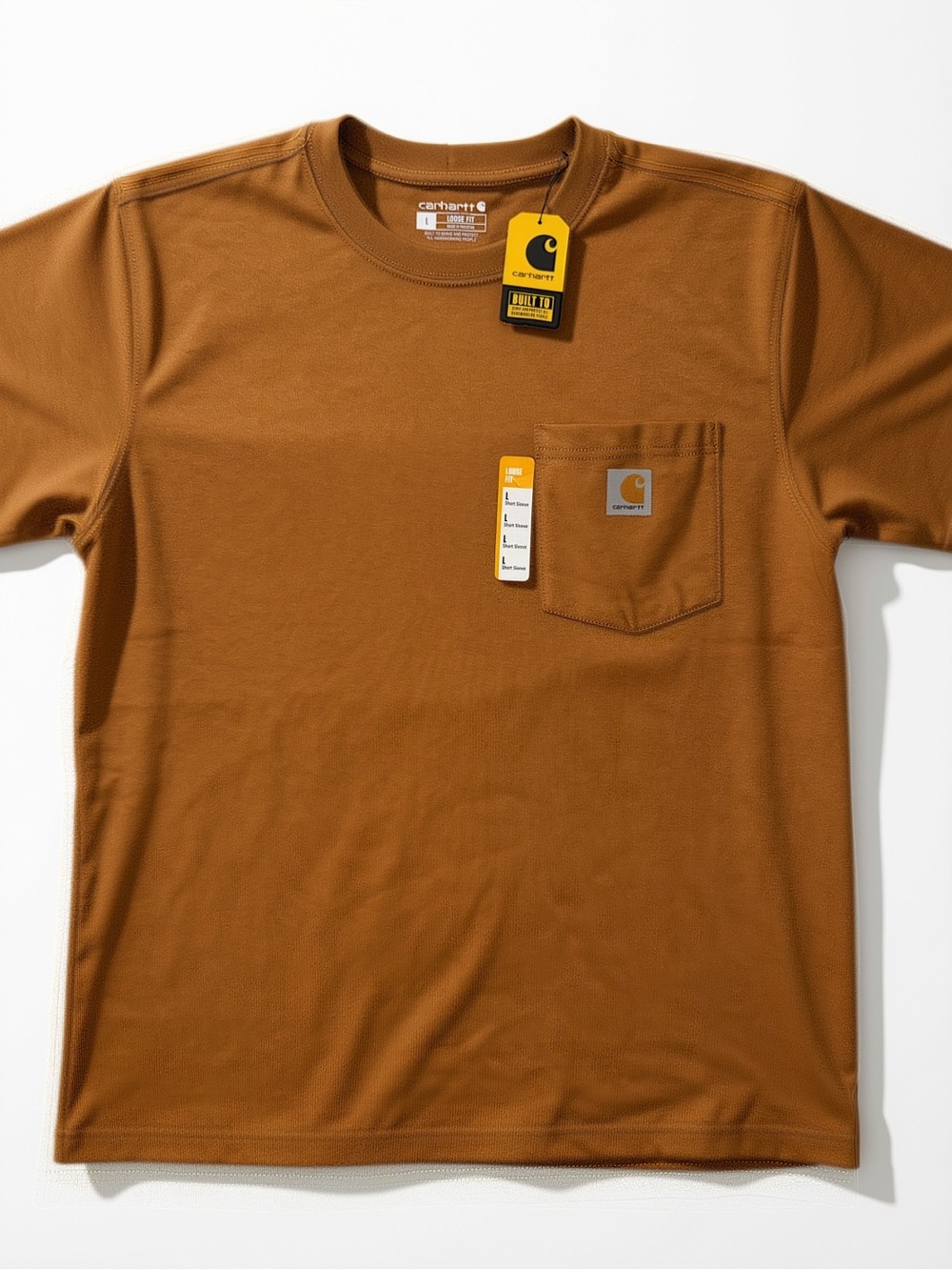 Carhartt Men's Short-Sleeve Pocket Tee in Carhartt Brown